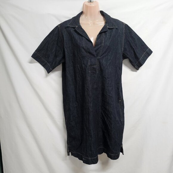 Ralph Lauren Casual Blue Denim Shirt Dress Women Size PL Cotton - Picture 5 of 13
